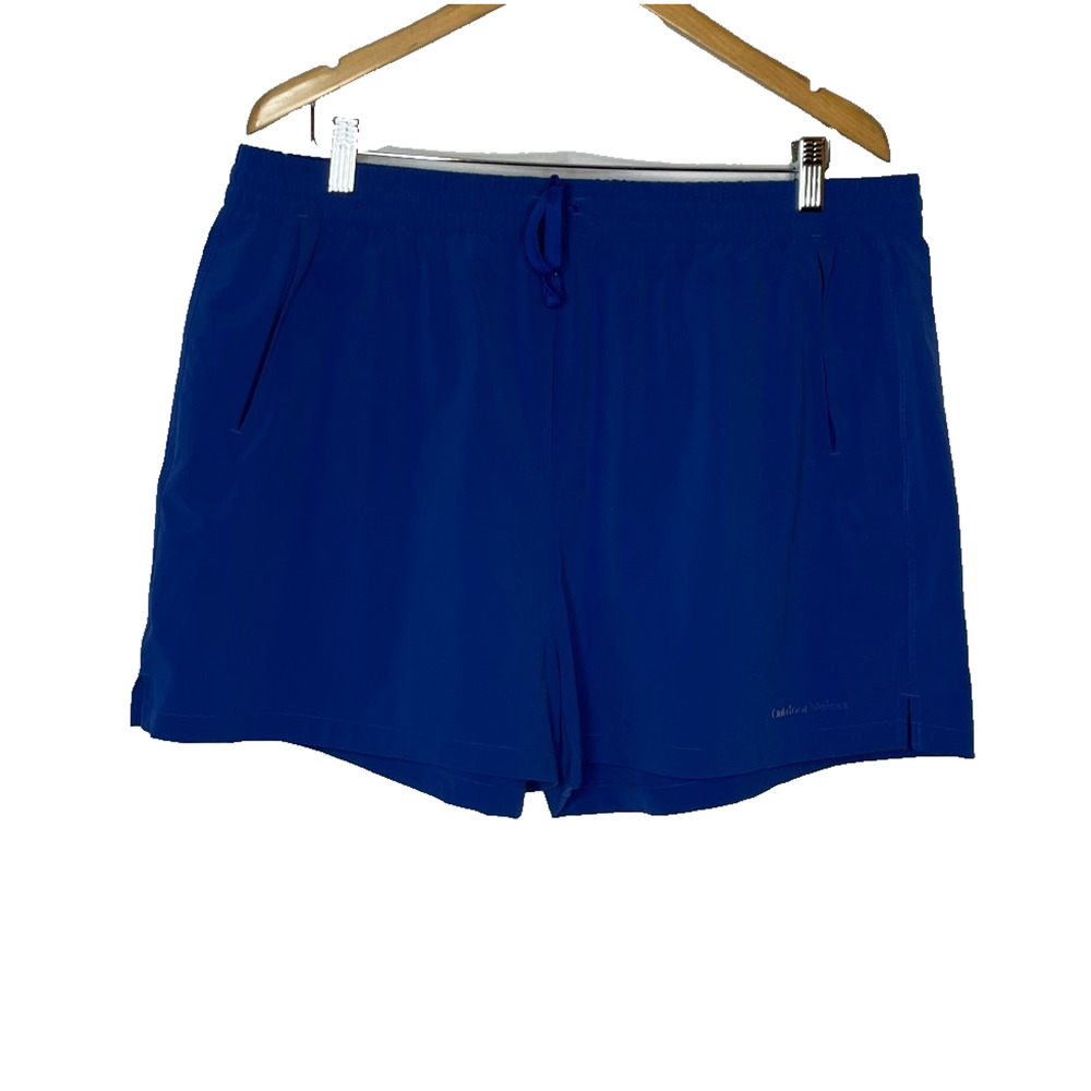 Women's XXL Outdoor Voices Blue Nylon Drawstring Pockets Shorts